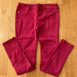 Maurices, Red Skinny Jeans, Size Small
